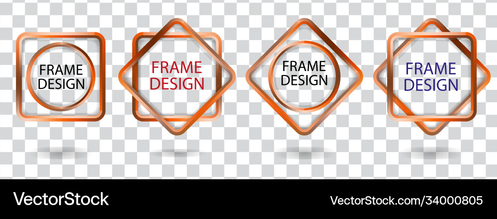 Set geometric frames on a transparent background Set geometric frames on a transparent background vector image