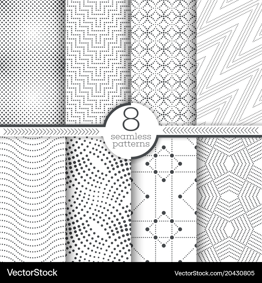Set of seamless patterns vector image