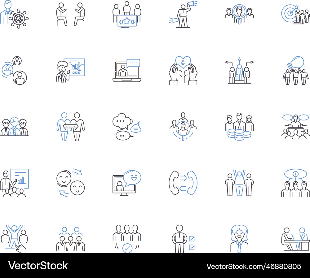 Smart guidance line icons collection navigation Smart guidance line icons collection navigation Vector Image