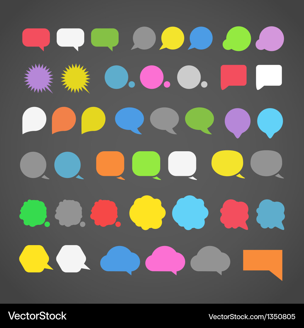Speech Bubbles and Clouds Set vector image