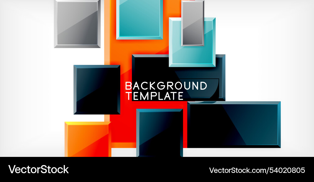 Square shape color abstract geometry Royalty Free Vector