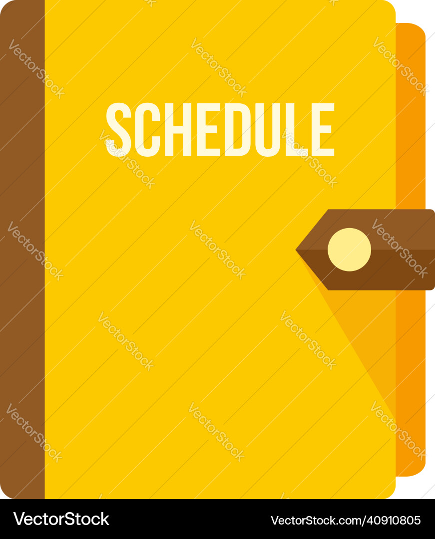 Syllabus schedule notebook icon flat isolated vector image