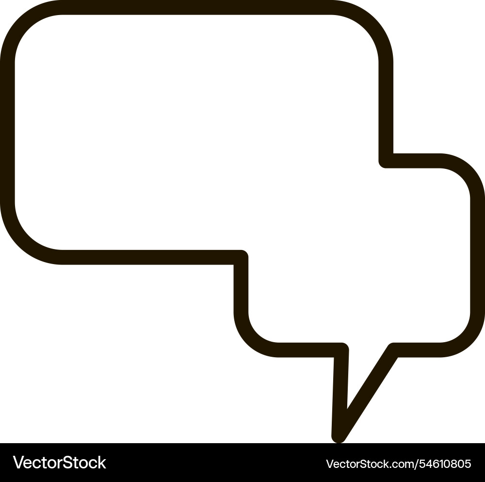 Two empty speech bubbles connecting together Two empty speech bubbles connecting together vector image