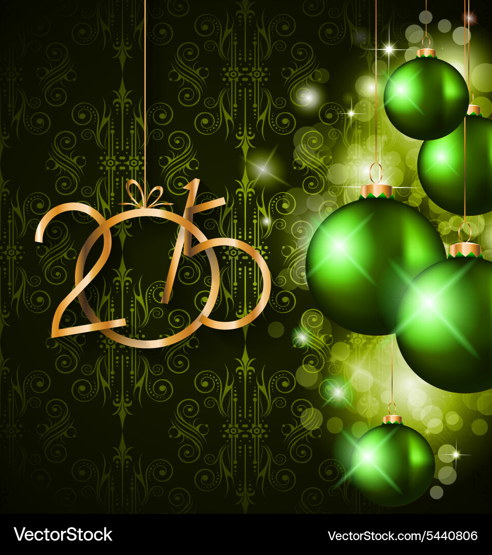 2015 new year and happy christmas background Vector Image