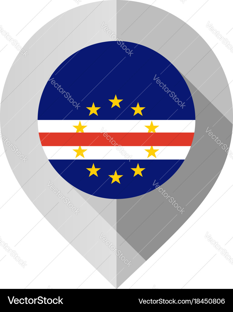 Marker with flag for map Vector Image