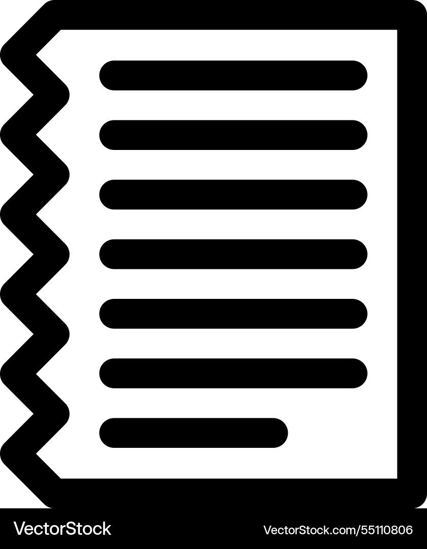 Note icon thin linear style design isolated Note icon thin linear style design isolated vector image
