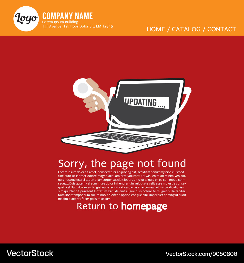 Page not found error 404 vector image