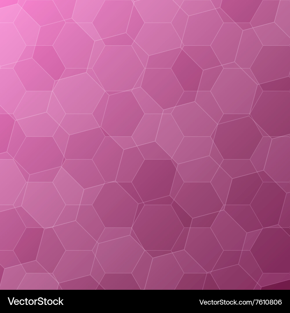 Pink Hexagon Pattern Background Vector Image