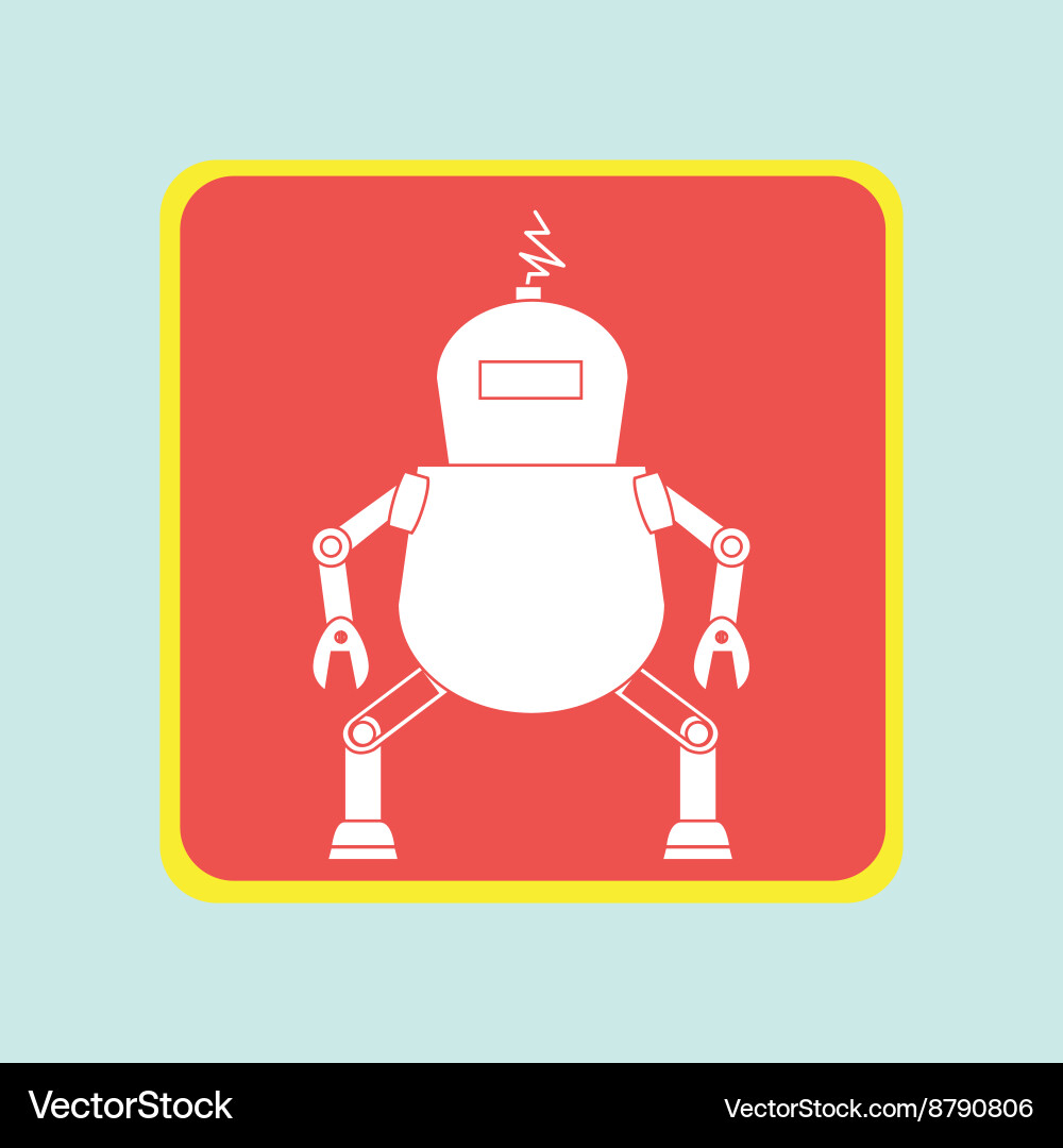 Robot icon design vector image