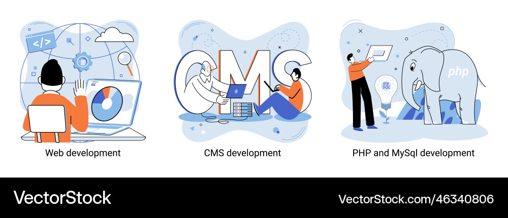 Website architecture concepts web development Website architecture concepts web development vector image