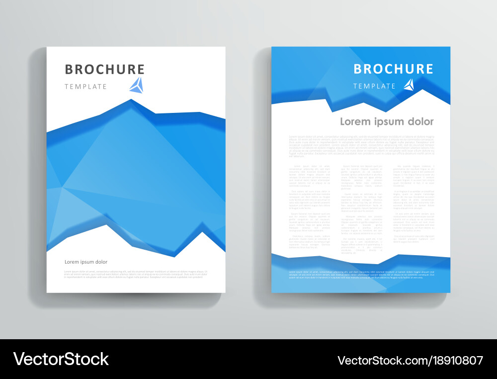 Abstract triangular brochure design template Vector Image
