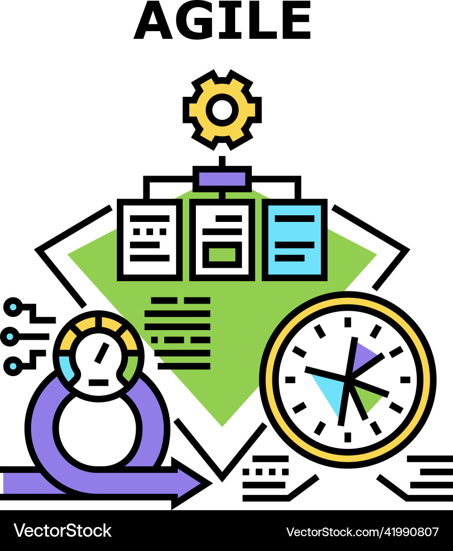 Agile development process Agile development process vector image