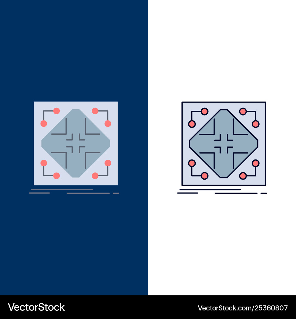 Data infrastructure network matrix grid flat Data infrastructure network matrix grid flat vector image