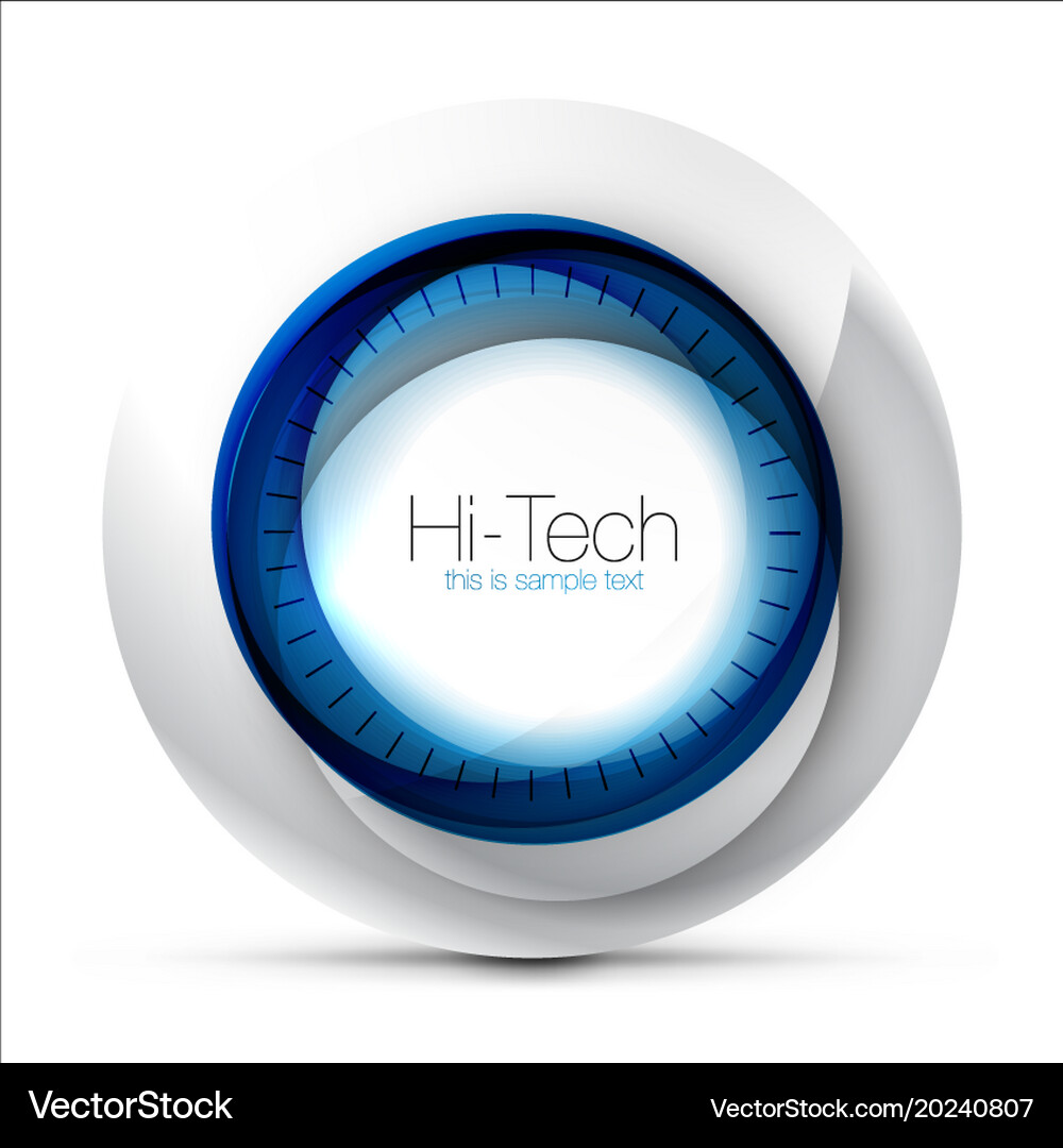 Digital techno sphere web banner button or icon Vector Image