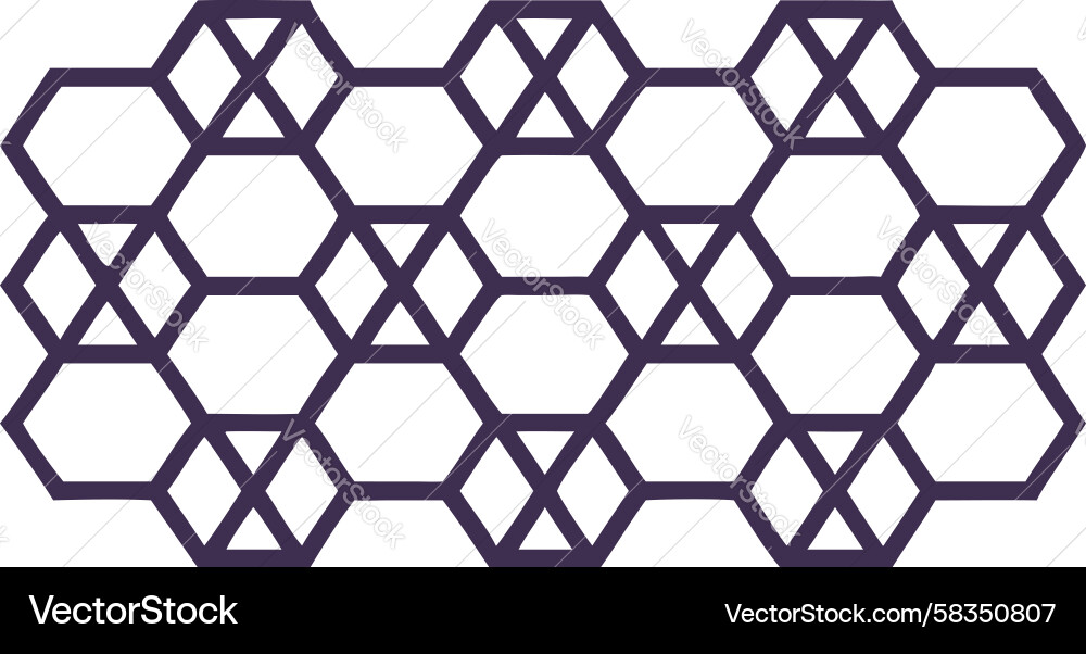 Interlocking Hexagonal Pattern Vector Image