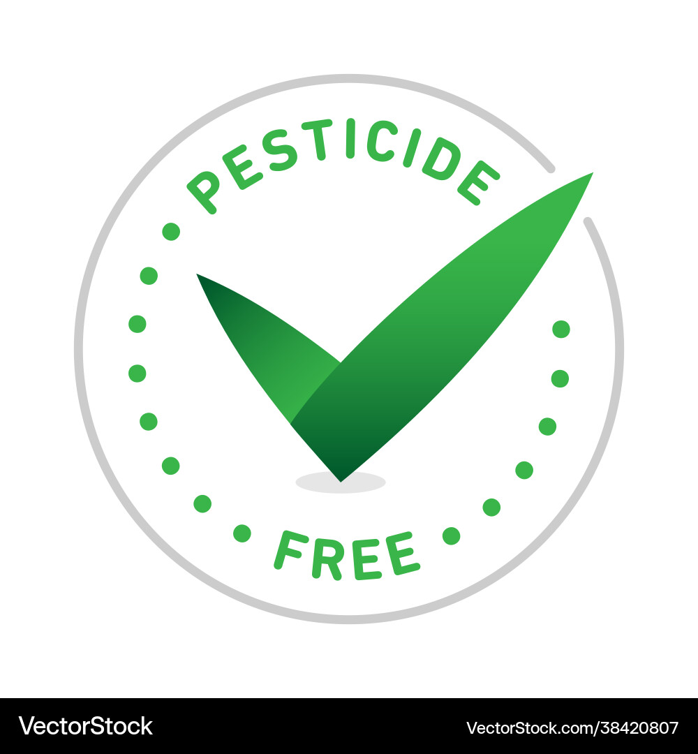 Natural Badge Icon - Pesticide Free Vector Image