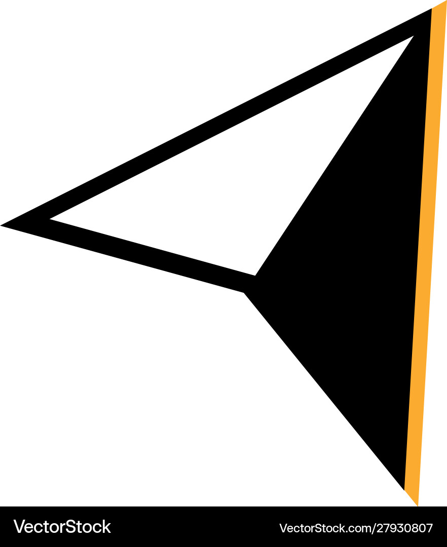 Navigation cursor road flat image vector image
