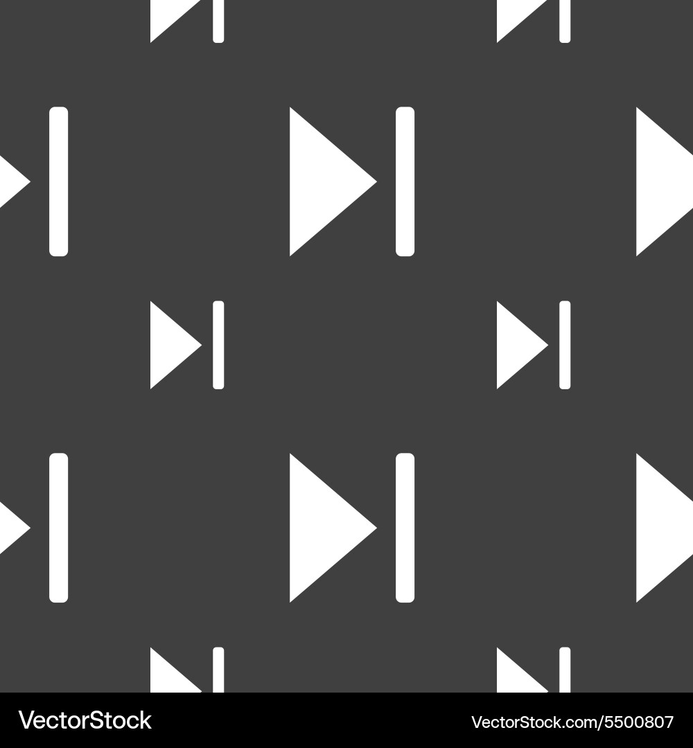 Next track icon sign seamless pattern on a gray Vector Image