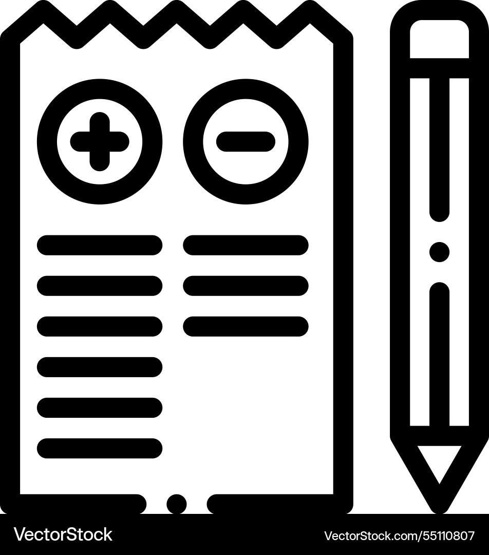 Note icon thin linear style design isolated Note icon thin linear style design isolated vector image