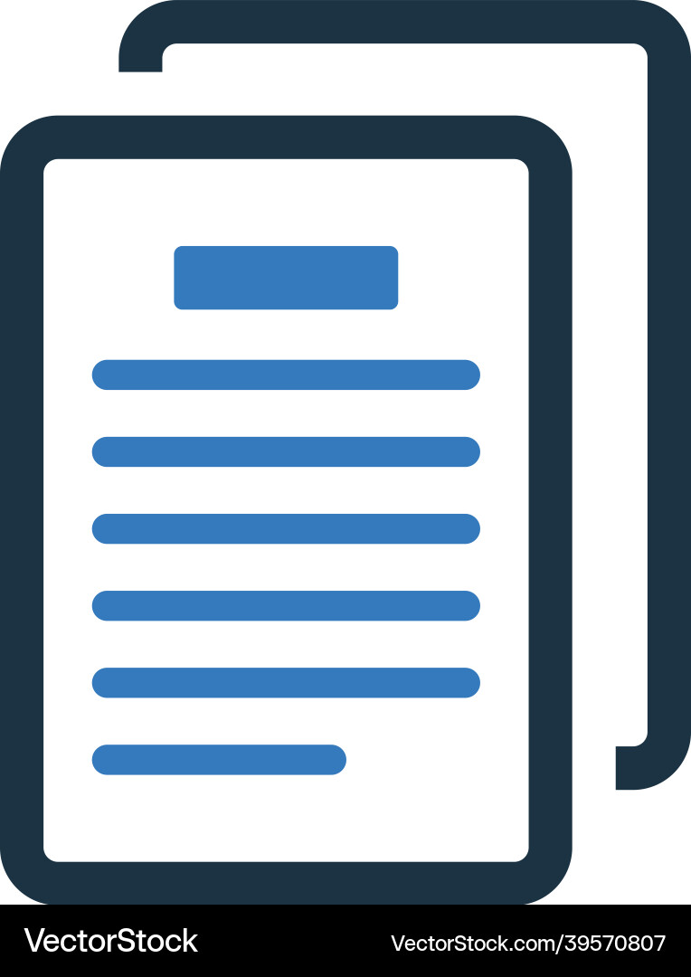 Papers content sheets icon simple editable Vector Image