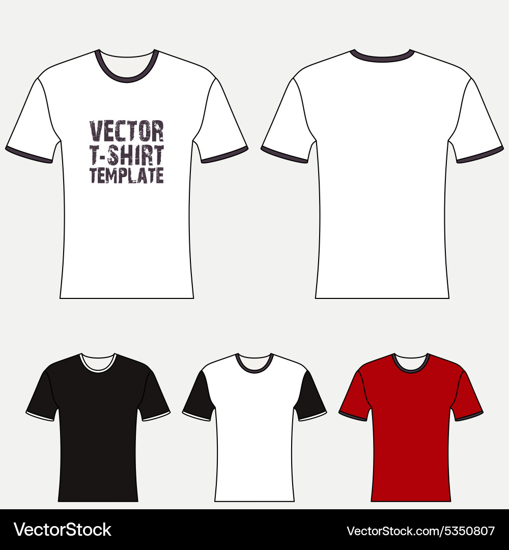 T-Shirt Template - Front \u0026 Back – Royalty-Free Vector | VectorStock, image size:1000x1080