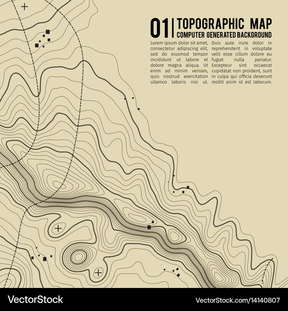 Topographic map background with space for copy vector image