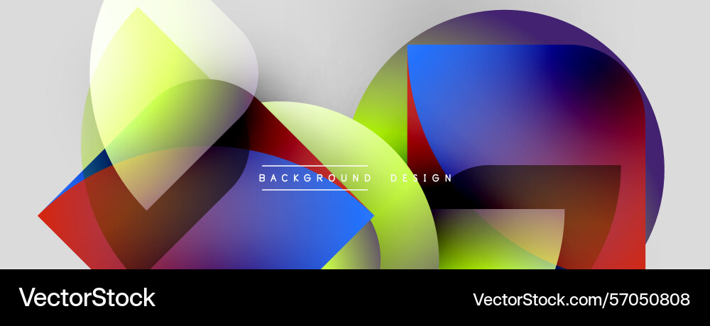 Abstract colorful shapes overlap gradient hues Vector Image