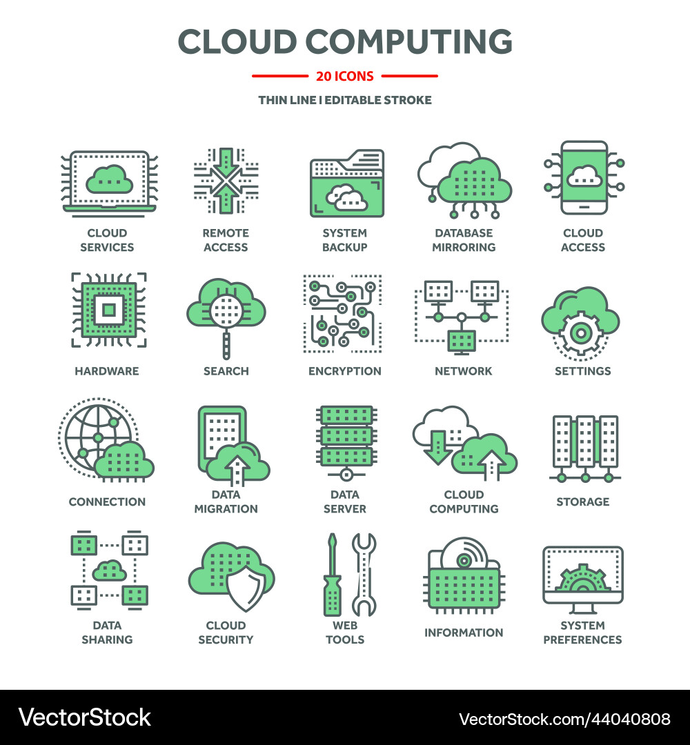Datenbank für Cloud Computing und Internettechnologie Datenbank für Cloud Computing und Internettechnologie vektorbild