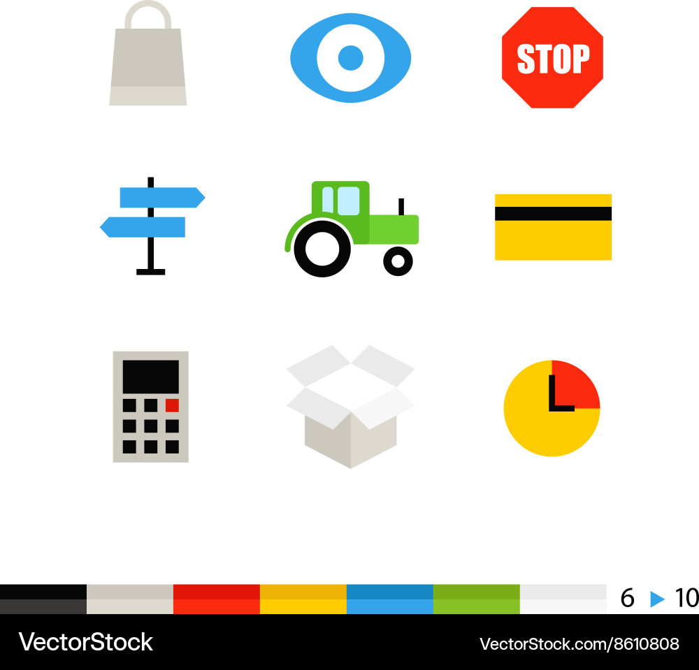 Different flat design web and application Vector Image