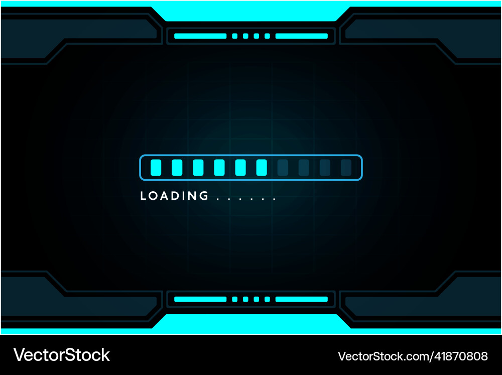 Game loading on monitor technology concept design Game loading on monitor technology concept design Vector Image