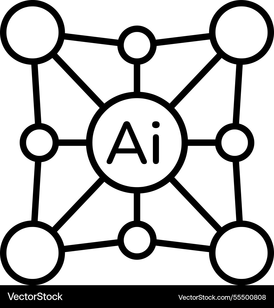 Generative ai network icon vector image
