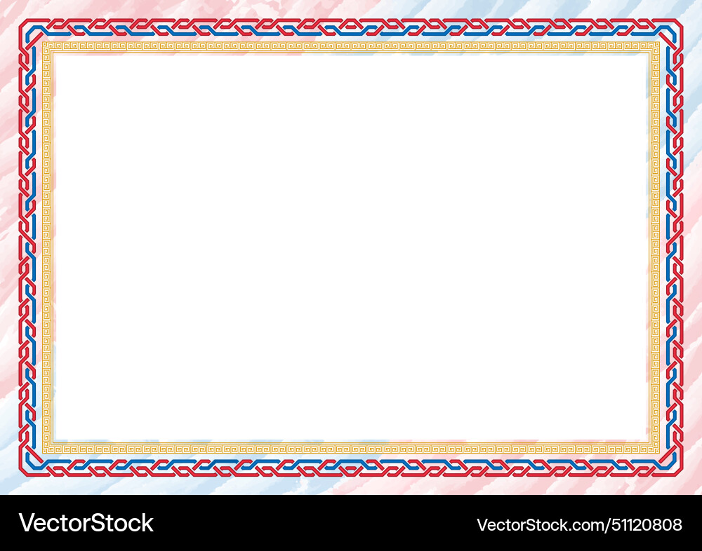 Horizontal frame and border with mongolia flag Horizontal frame and border with mongolia flag Vector Image