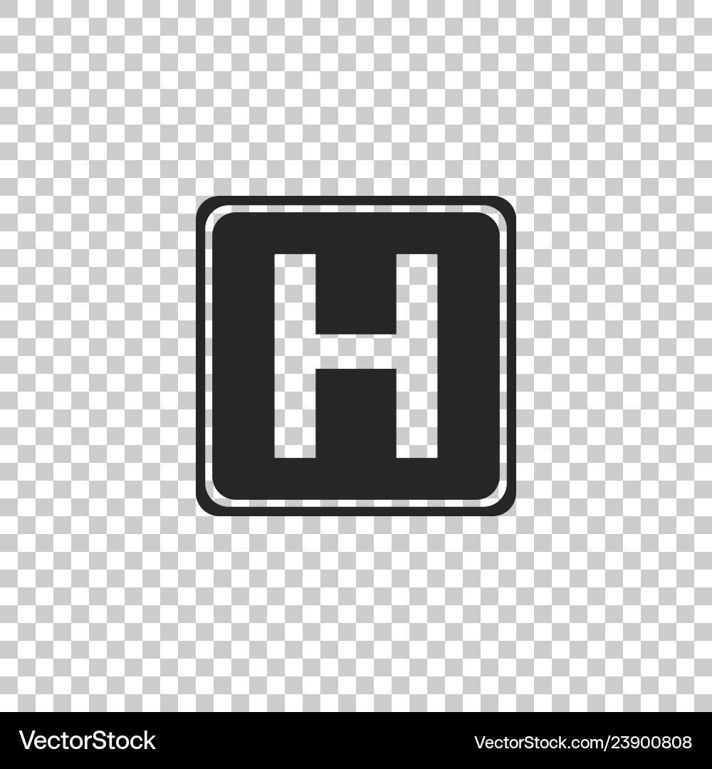 Hospital sign icon on transparent background Hospital sign icon on transparent background vector image
