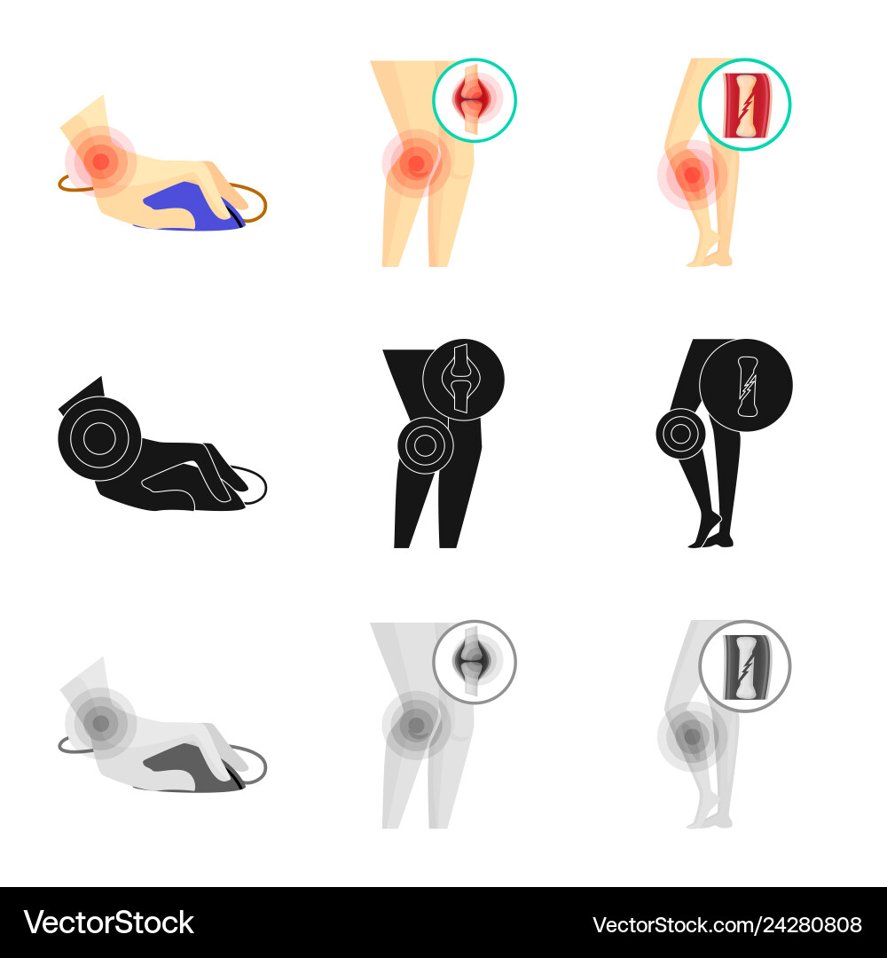 Isolated object of hospital and rendering symbol vector image