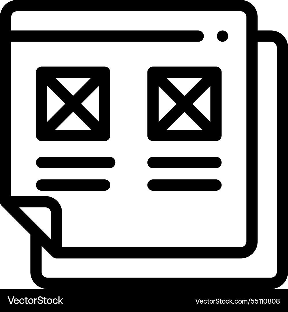 Note icon thin linear style design isolated Note icon thin linear style design isolated vector image