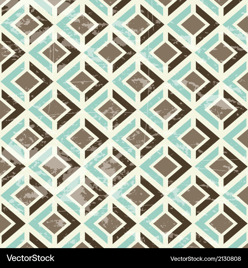 Retro label over pattern background Vector Image