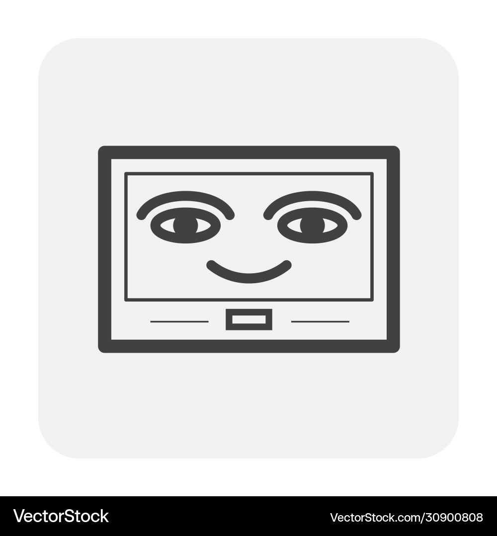 Robot computer icon Robot computer icon vector image