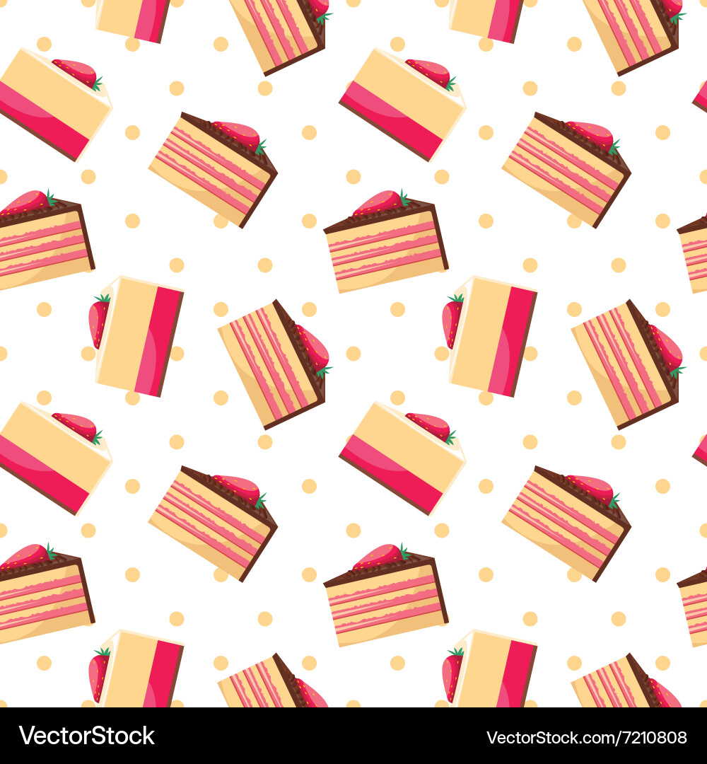 Seamless background with pattern of delicious vector image
