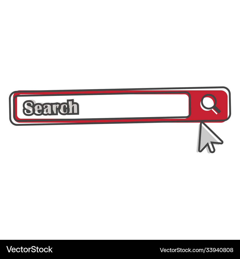 Search line image element for design set vector image