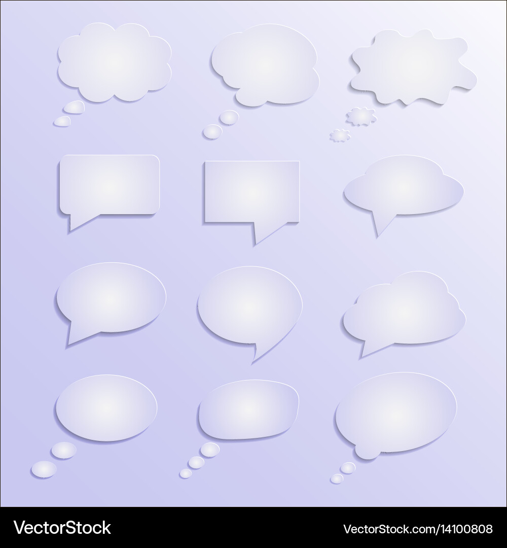 Speech bubble abstract 3d design Vector Image