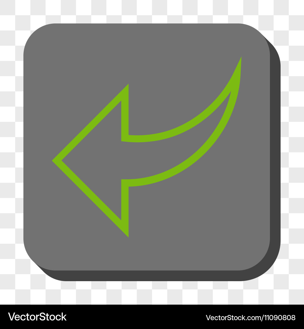 Undo rounded square button vector image