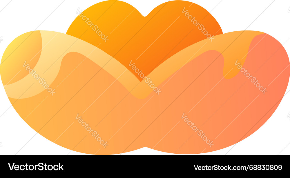 Abstract organic soft blob with orange gradient Vector Image