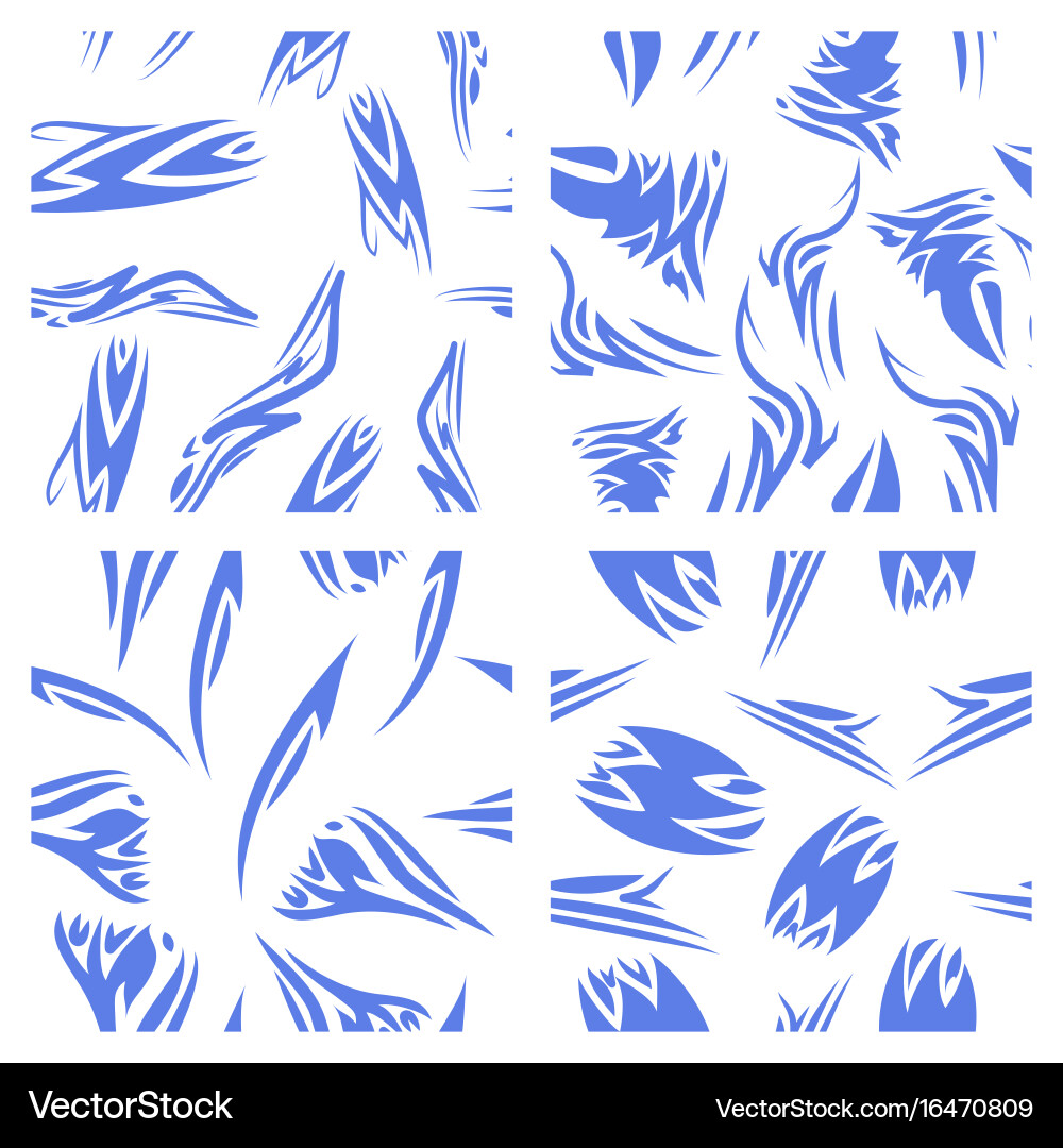 Assembly of patterns in striped style Vector Image