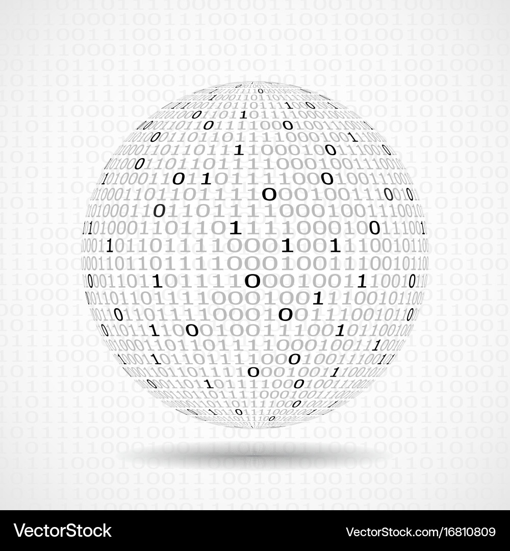Binary Code Globe vector image