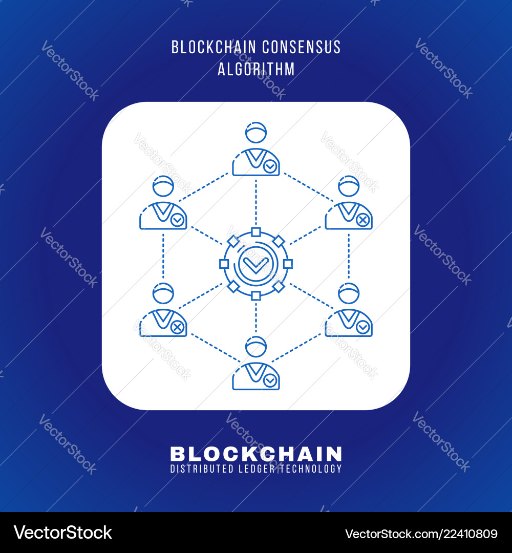 Blockchain distributed ledger technology vector image