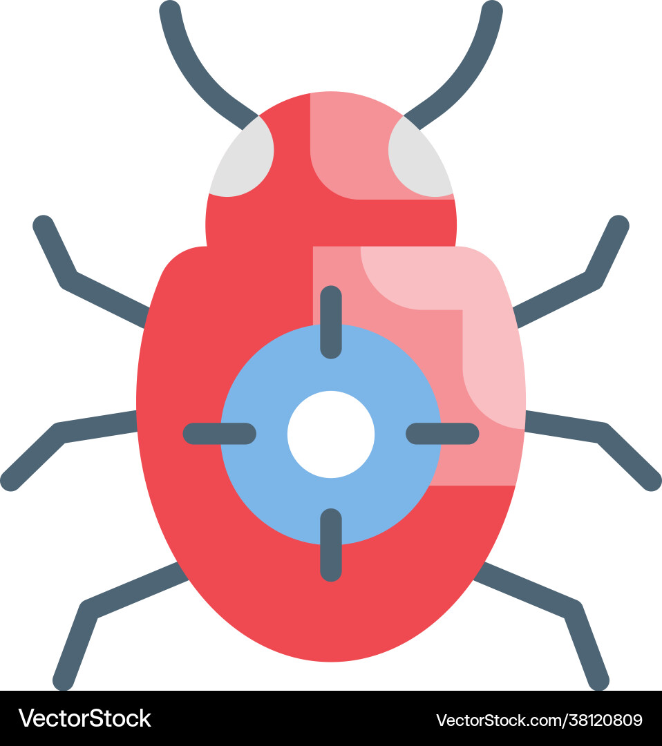 Bug fixing style vector image