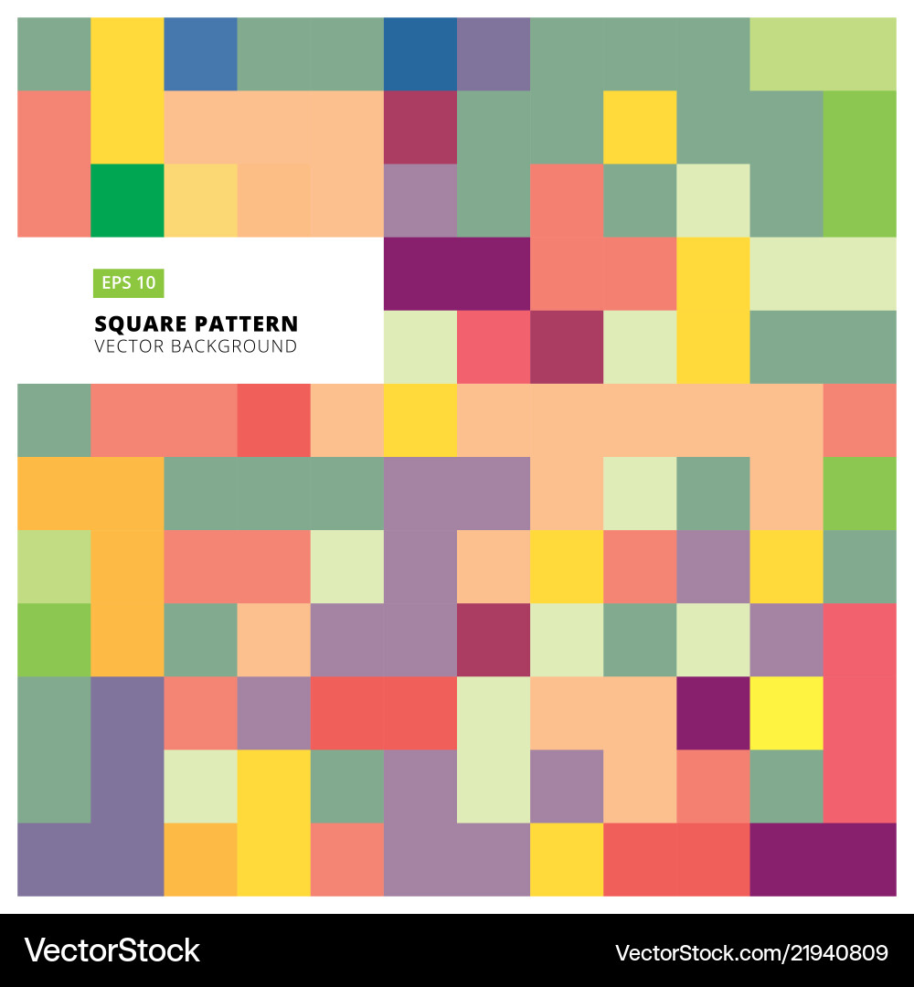 Bunte geometrische quadratische Muster Vektorbild