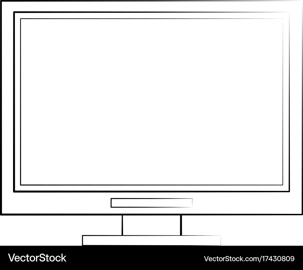 Computer monitor icon image vector image