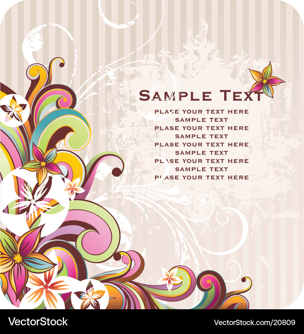 Floral Spring Wallpaper Vector Image