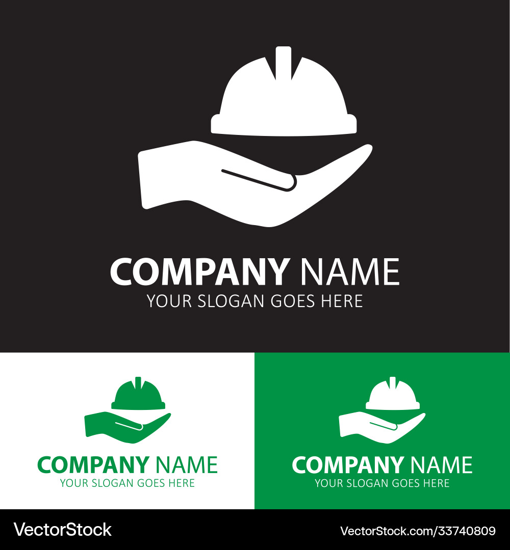 Hardhat with hand icon for web and mobile Hardhat with hand icon for web and mobile Vector Image